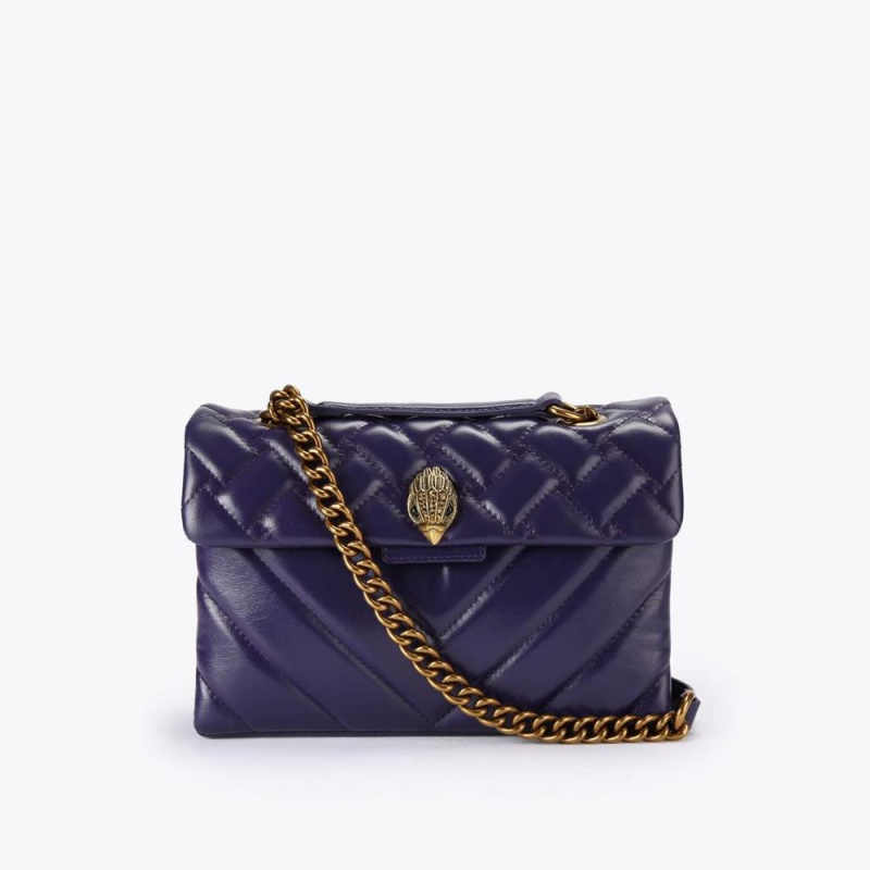 Sac Mini Kurt Geiger Leather Kensington Femme Violette | CSPM-61234