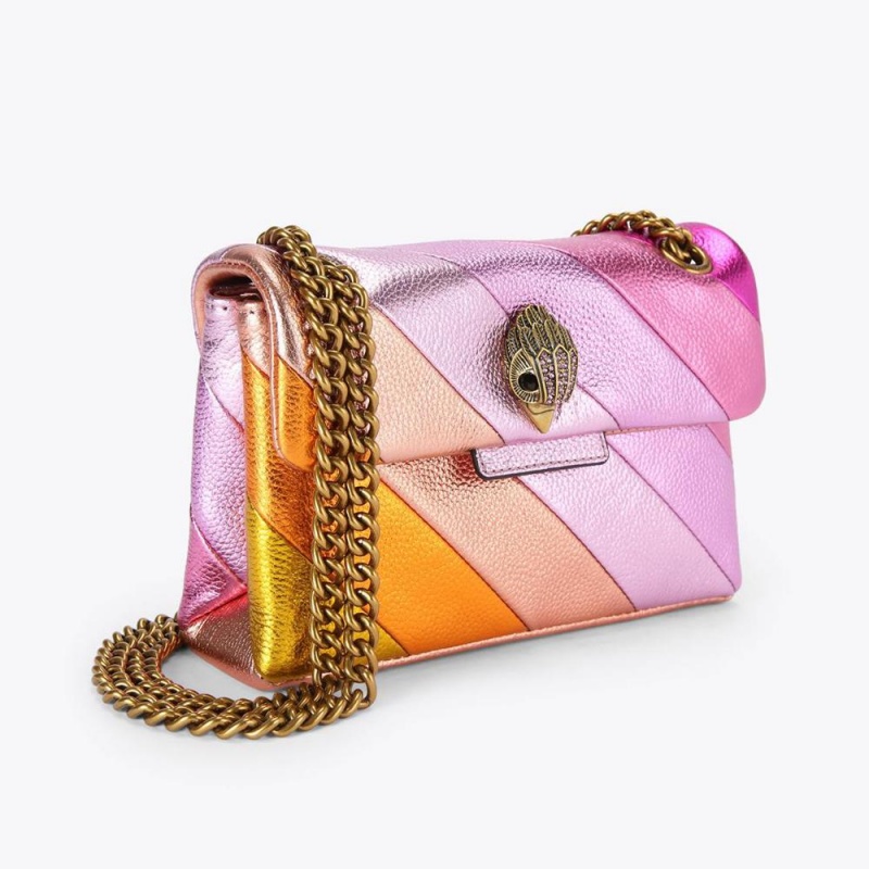 Sac Mini Kurt Geiger Leather Kensington Femme Rose | ZJBE-08796