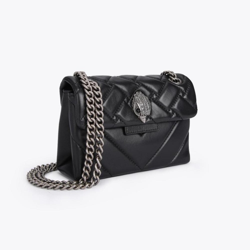 Sac Mini Kurt Geiger Leather Kensington Femme Noir | TYRK-96520