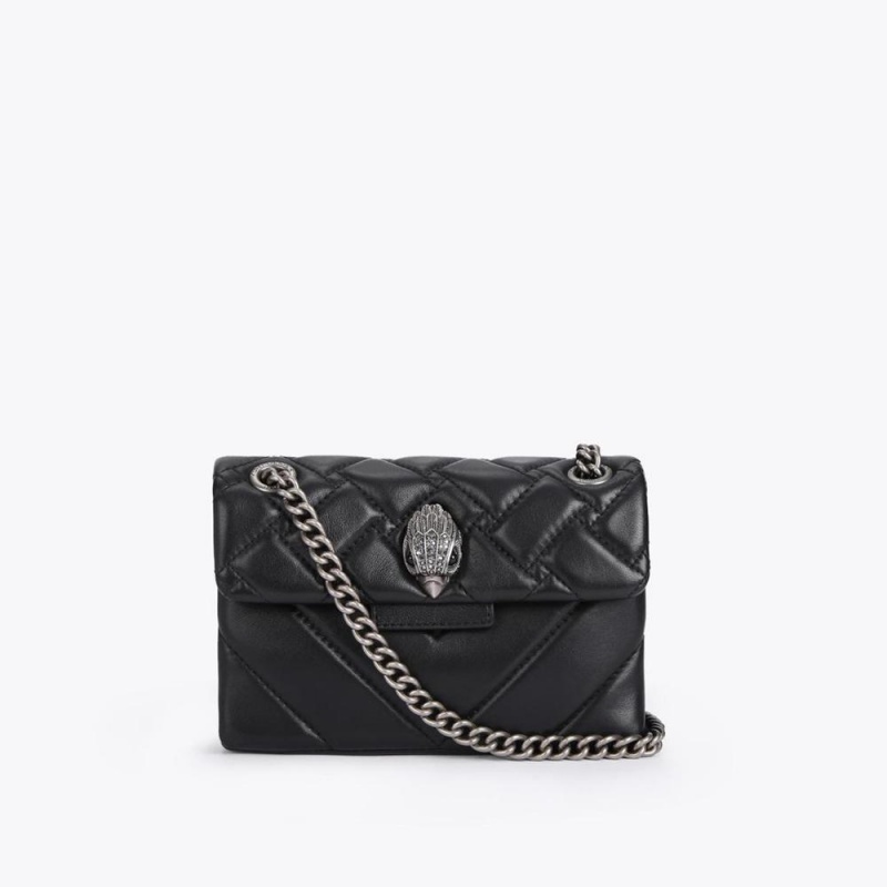 Sac Mini Kurt Geiger Leather Kensington Femme Noir | TYRK-96520