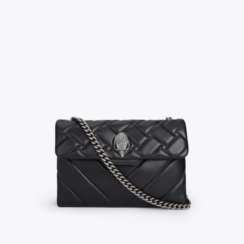 Sac Mini Kurt Geiger Medium Leather Kensington Femme Noir | VXRC-32410