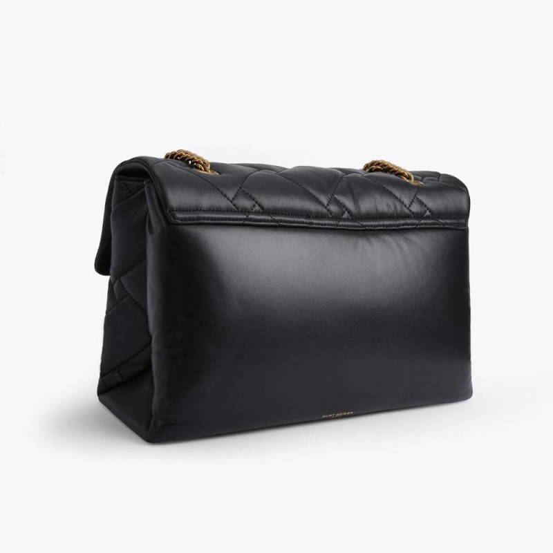 Sac Mini Kurt Geiger Xxl Leather Kensington Femme Noir | CNRK-98426