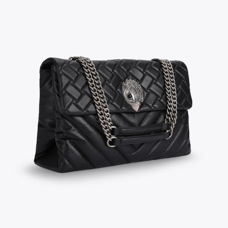 Sac Mini Kurt Geiger Xxl Leather Kensington Femme Noir | AQKX-93268