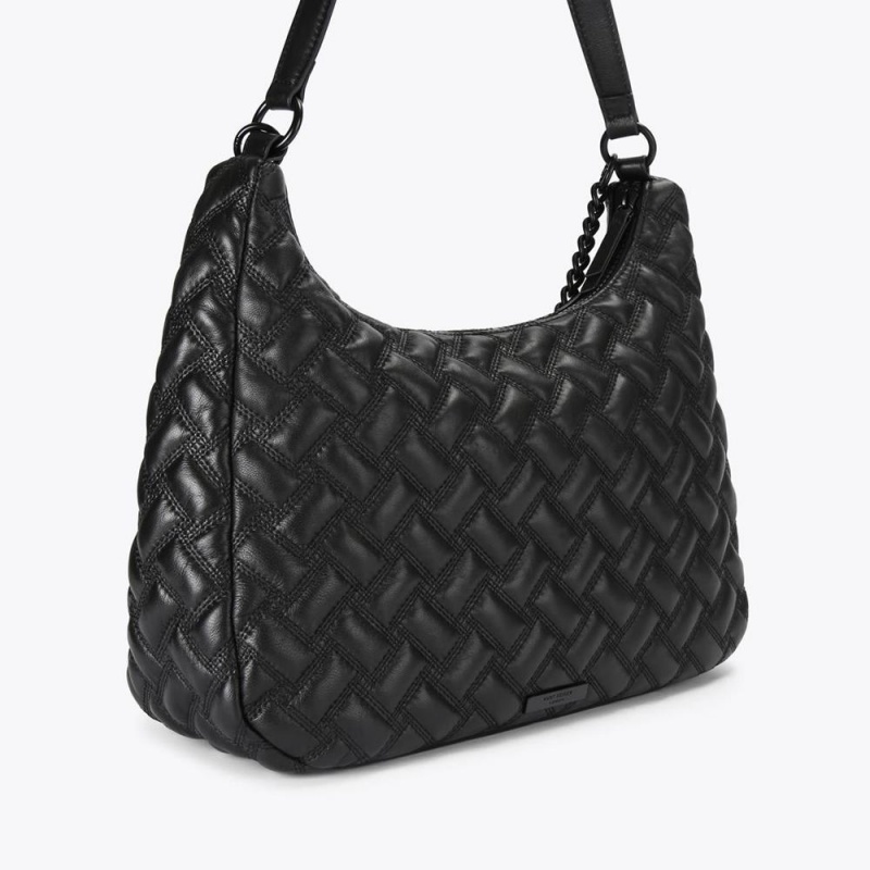 Sacs Fourre Tout Kurt Geiger Large Kensington Drench Hobo Femme Noir | HTXN-61842