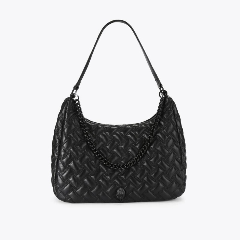 Sacs Fourre Tout Kurt Geiger Large Kensington Drench Hobo Femme Noir | HTXN-61842