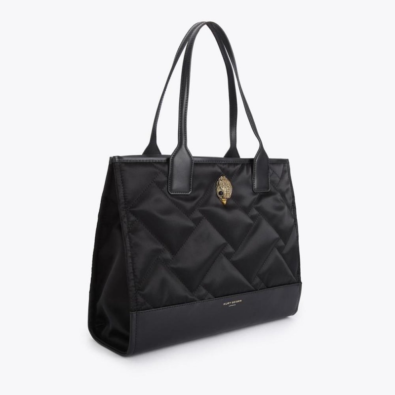 Sacs Fourre Tout Kurt Geiger Small Recycled Shopper Femme Noir | KMPA-29041