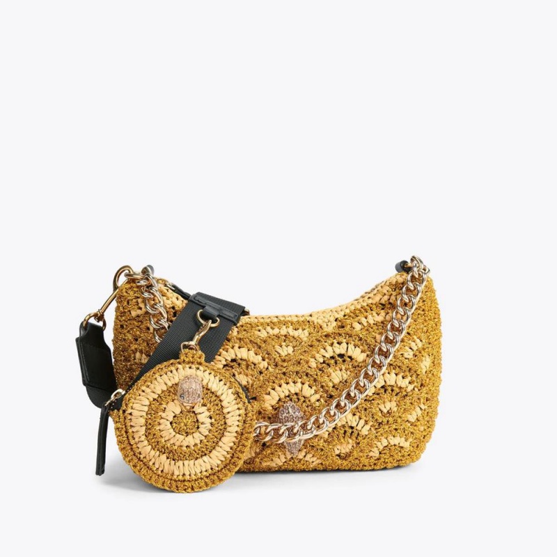 Sacs À Bandoulière Kurt Geiger Crochet Multi Femme Doré | QAUE-38560