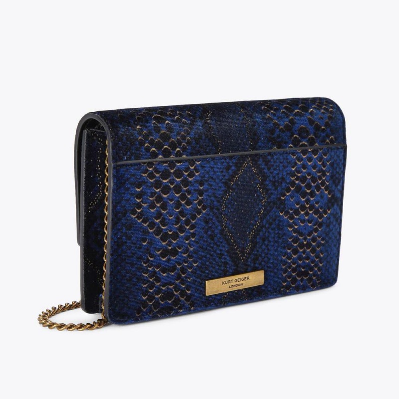 Sacs À Bandoulière Kurt Geiger Extra Mini Shoreditch Femme Bleu Marine | BPCS-12063