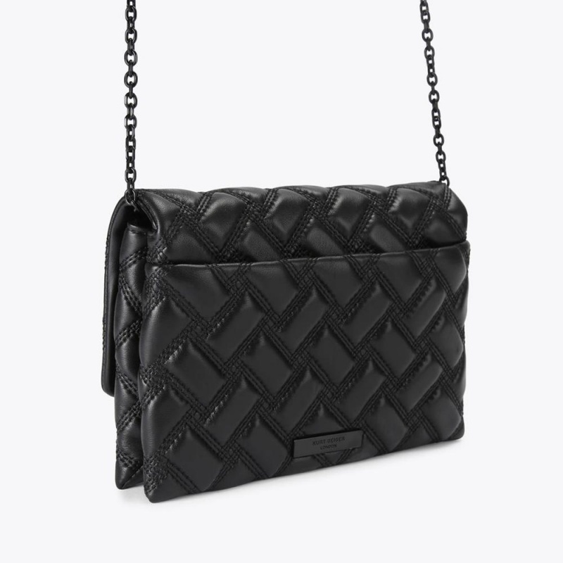 Sacs À Bandoulière Kurt Geiger Kensington Drench Duet Femme Noir | WDYP-15093