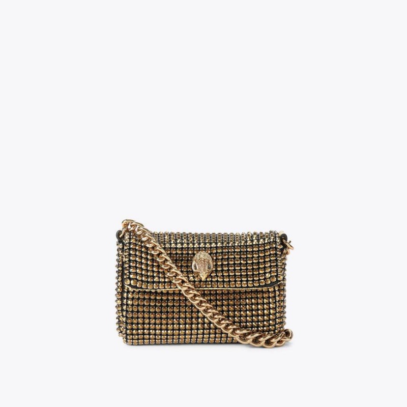 Sacs À Bandoulière Kurt Geiger Micro Party Femme Doré | DEUI-48372