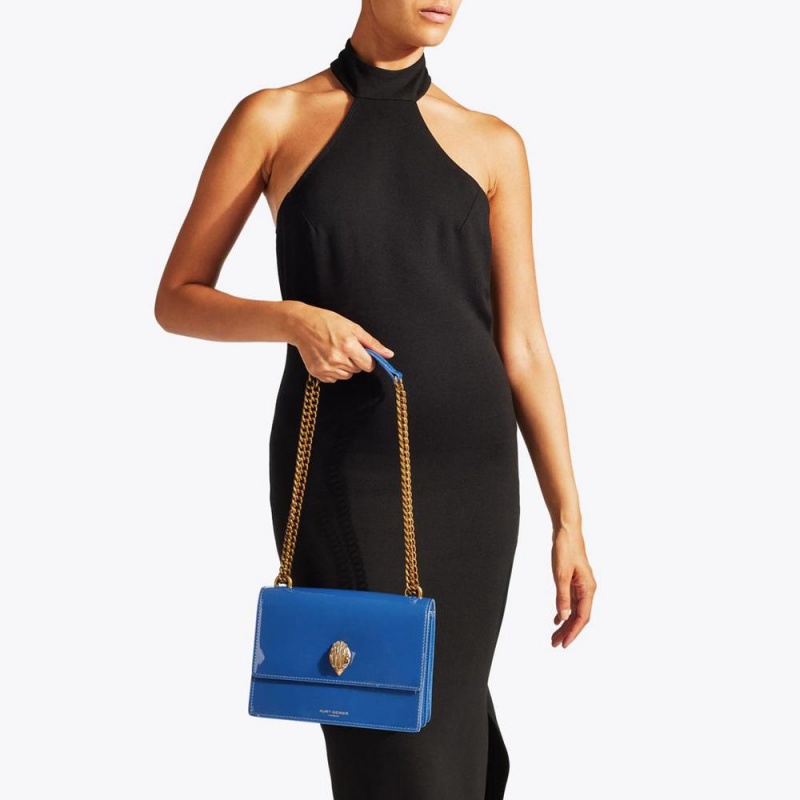 Sacs À Bandoulière Kurt Geiger Shoreditch Femme Bleu Noir | GSCM-93604