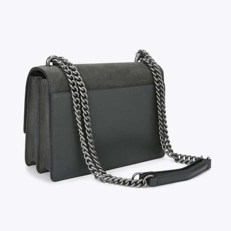 Sacs À Bandoulière Kurt Geiger Shoreditch Femme Grise | JCSH-14056