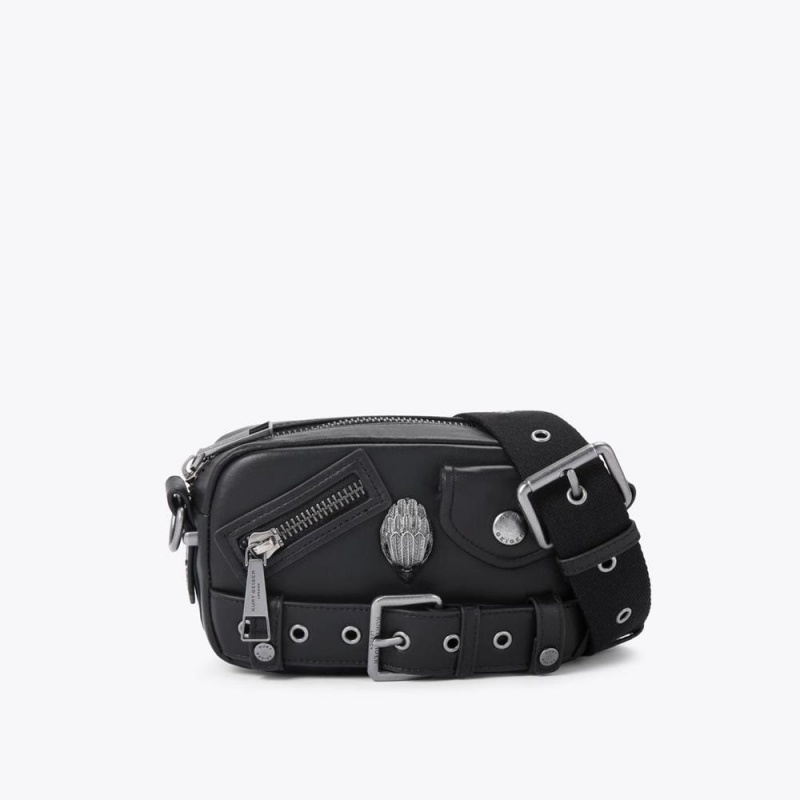 Sacs À Bandoulière Kurt Geiger Small Hackney Camera Femme Noir | LXNG-13920