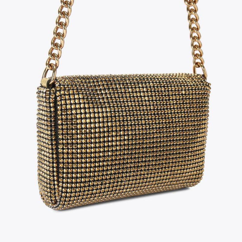 Sacs À Bandoulière Kurt Geiger Small Party Femme Doré | THUK-59631