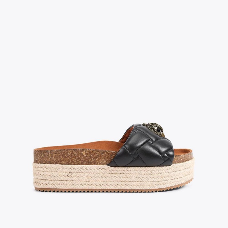 Sandale Kurt Geiger Kensington Flatform Femme Noir | XHZC-04678