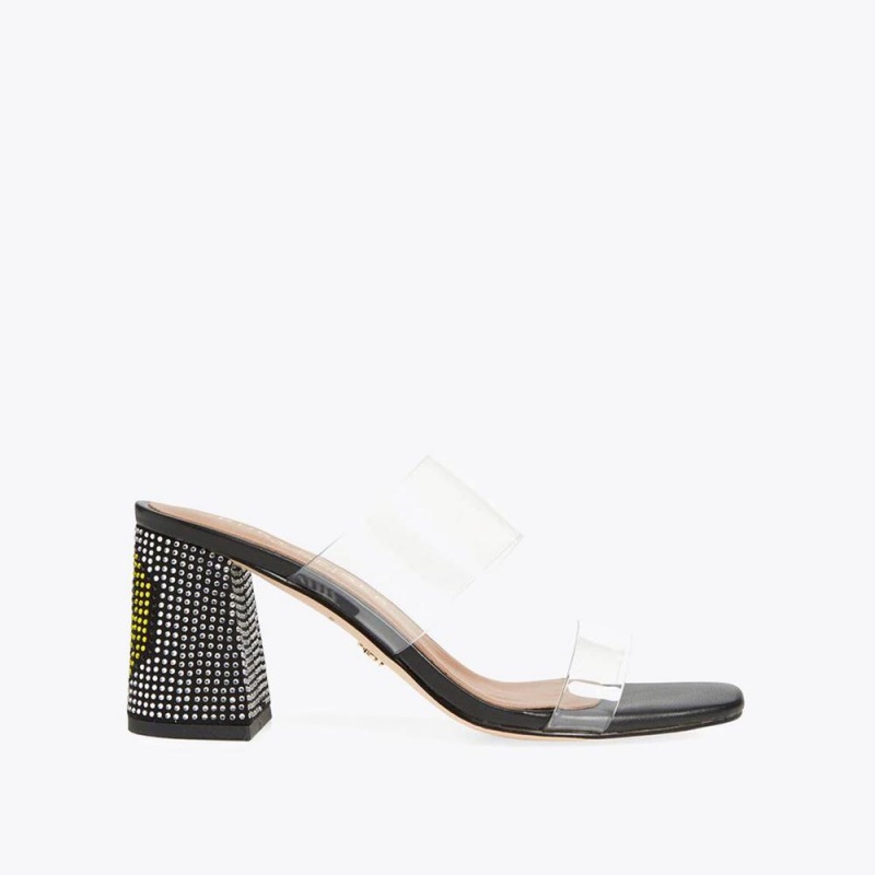 Sandales à Talons Kurt Geiger Party Block Femme Noir | IARH-78695