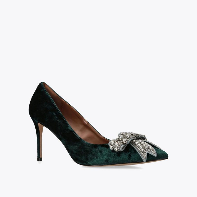 Talons Kurt Geiger Belgravia Bow Court Femme Turquoise | POIF-67543