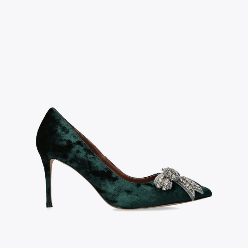 Talons Kurt Geiger Belgravia Bow Court Femme Turquoise | POIF-67543