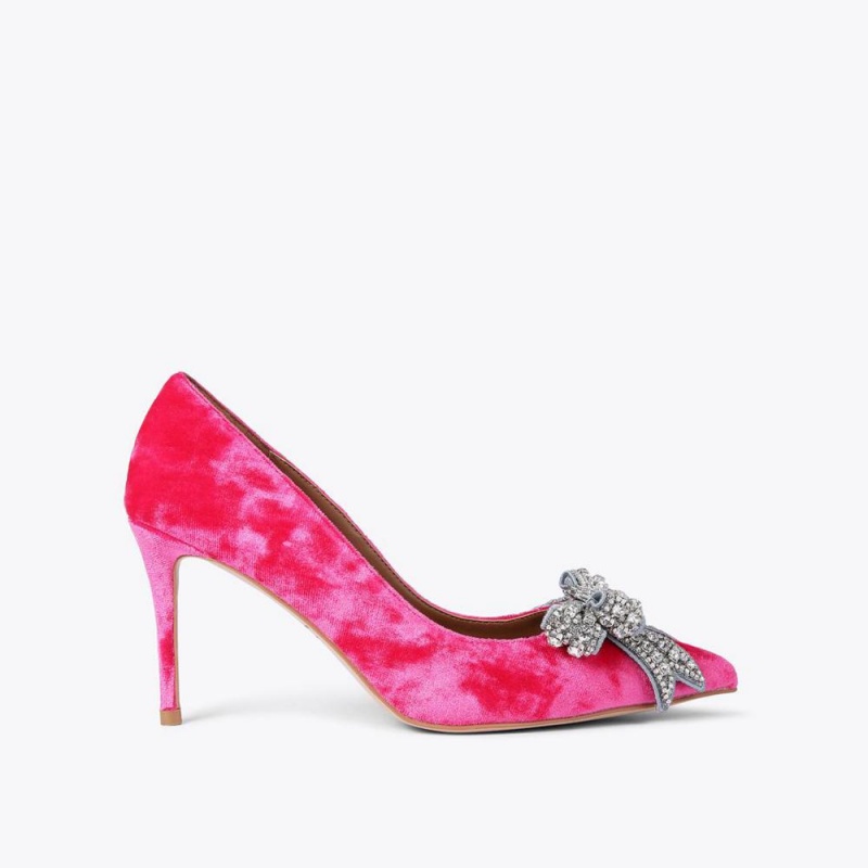 Talons Kurt Geiger Belgravia Bow Femme Rose | ODYZ-75263