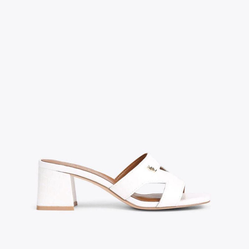 Talons Kurt Geiger Odina Block Femme Blanche | EAOL-41365